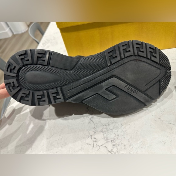 Authentic Fendi Flow Black Sneakers. Size 10 - Picture 5 of 11